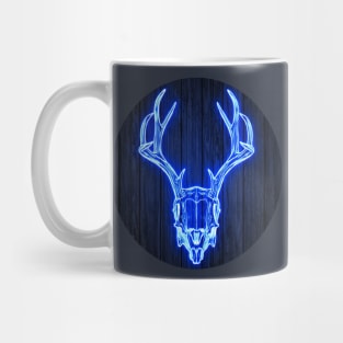 The neon blue Space-Deer Mug